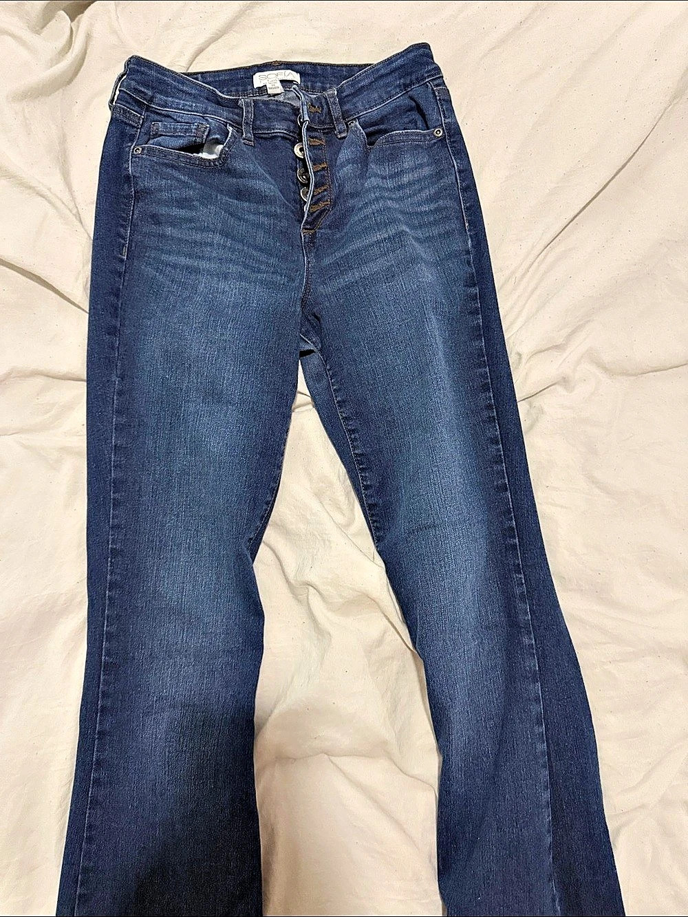 Sofia Jeans by Sofia Vergara Melisa High-Rise Flare Jeans Straight Leg Jeans in